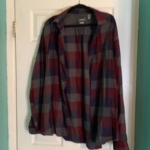 Van Heusen, Size XXL, Wine/Blue